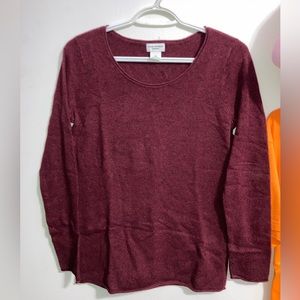 Club Monaco Cashmere Burgandy Longsleeve